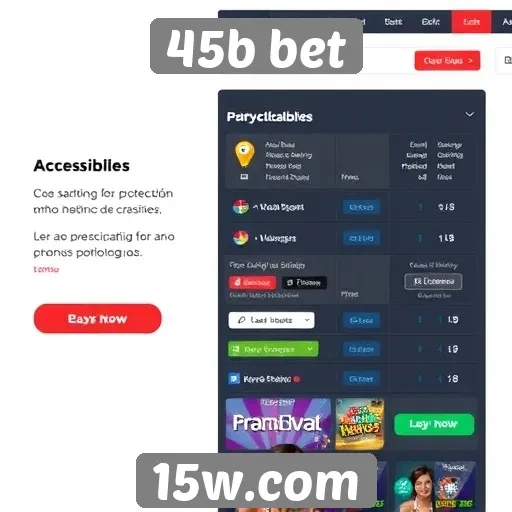 Acessibilidade e navegação no site 45b bet